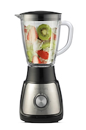 LICUADORA-NEGRO/ACERO-1.5LTS-600W- 5 VEL+ PULSO VASO VIDRIO SMARTLIFE BL1055PN