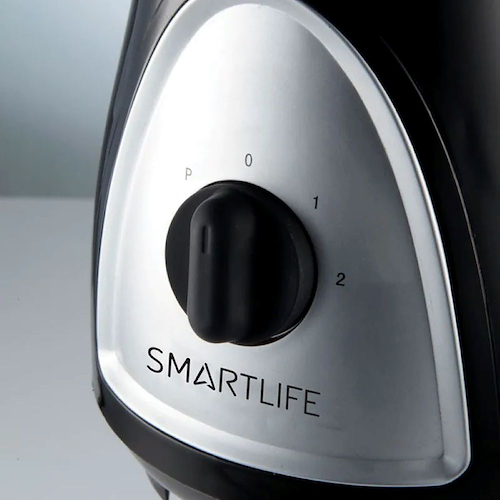 LICUADORA-NEGRO-ACERO-1.5LTS-400W-2 VEL+ PULSO VASO VIDRIO SMARTLIFE SL-BL1008BPN miniatura