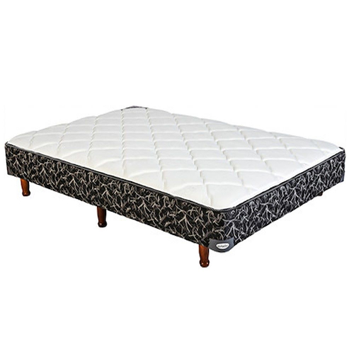 SOMMIER-RIGIDO-90X190X18-PATAS MADERA 12CM TELA JACKARD SOÑADOR SSO90