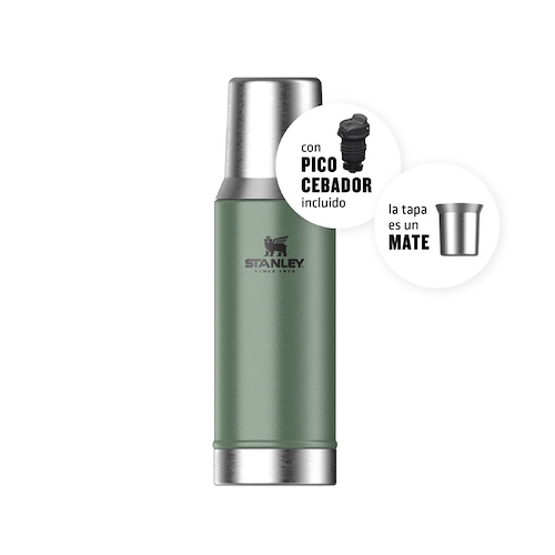 TERMO MATE SYSTEM CLASSIC ACERO-800ML-VERDE STANLEY 10-10296-017