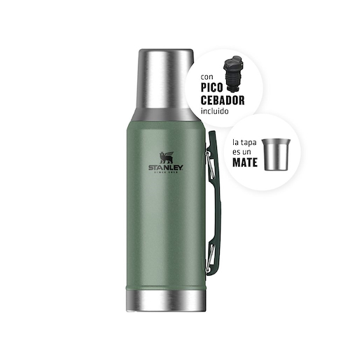 TERMO MATE SYSTEM CLASSIC ACERO-1,2LTS-VERDE- STANLEY 10-10297-016