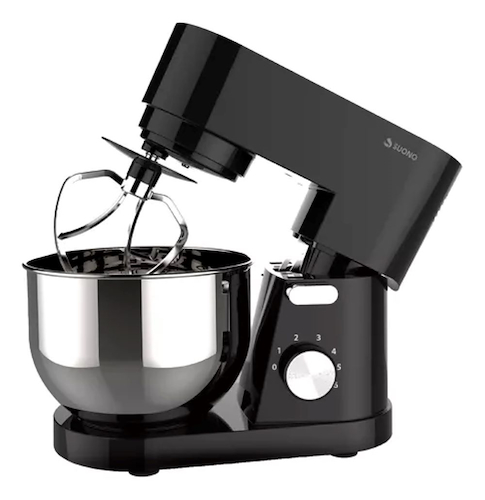 BATIDORA DE PIE--1000W-NEGRO-6 VELOCIDADES-CON BOWL DE ACERO SUONO HOG0165NE