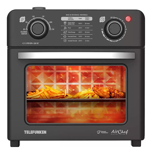 FREIDORA SIN ACEITE AEROFRYER-220V-12LTS-4 FUNCIONES-FREIR TELEFUNKEN 120ST