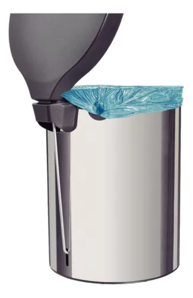 CESTO DE BASURA 5LTS-ACERO CON TAPA Y PEDAL TRAMONTINA NEW5