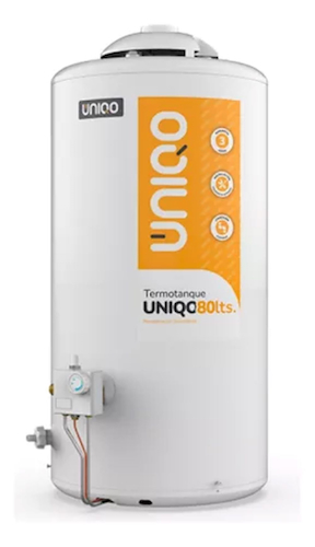TERMOTANQUE GAS 80LTS-BIGAS-SUPERIOR-RECUPERACION SIMULTANEA UNIQO T80RS