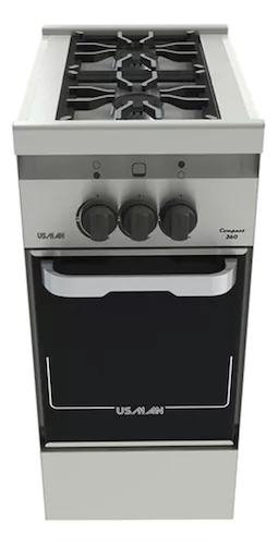 COCINA USMAN COMPACT 360-ACERO-2 HORNALLAS-36CM-BIGAS-HORNO USMAN 4200