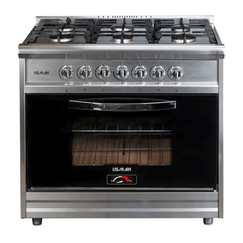 COCINA PUERTA CIEGA-90CM-6 HORNALLAS-ACERO USMAN IRINA CLASIC 3210