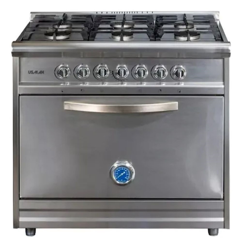COCINA PUERTA CIEGA-90CM-6 HORNALLAS-ACERO USMAN IRINA CLASIC 3210