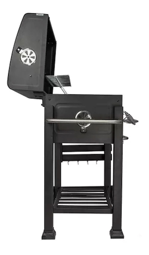 PARRILLA CARBON-CON TAPA-CON RUEDAS NEGRO-ACERO VONNE PPCAR miniatura