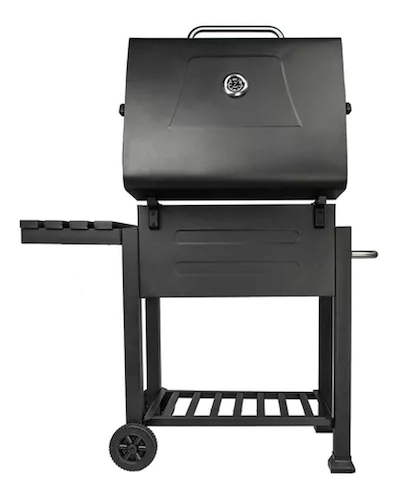 PARRILLA CARBON-CON TAPA-CON RUEDAS NEGRO-ACERO VONNE PPCAR miniatura