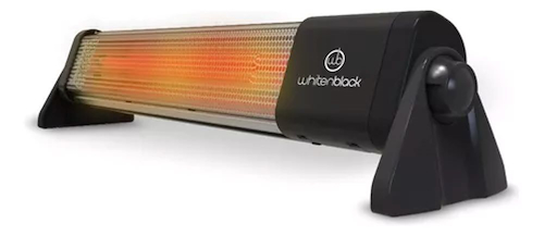 ESTUFA CUARZO HORIZONTAL-1200W-1 TUBO-PISO/PARED WHITENBLACK WBCHWB02