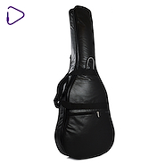 - 45 BK Funda para Guitarra Criolla Simil Cuero. Negra