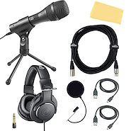 AUDIO-TECHNICA AT-EDU25 Pack micrófono AT2005USB USB/XLR y Auricular M20x