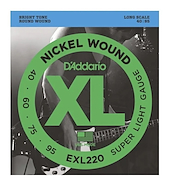DADDARIO Strings EXL220 Encordado | Bajo 4c. | 040-060-075-095 | Nickel Wound