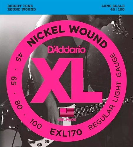 DADDARIO Strings EXL170 Encordado | Bajo 4c. | 045-065-080-100 | Nickel Wound