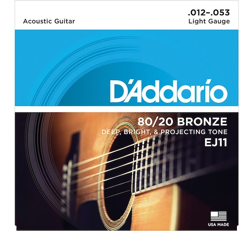 DADDARIO Strings EJ11 Encordado | Acustica | 012-016-024-032-042-053 | Bronce 80/2