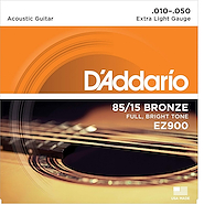 DADDARIO Strings EZ900 Encordado | Acustica | 010-050 | Bronze 85/15 | Extra Lite |