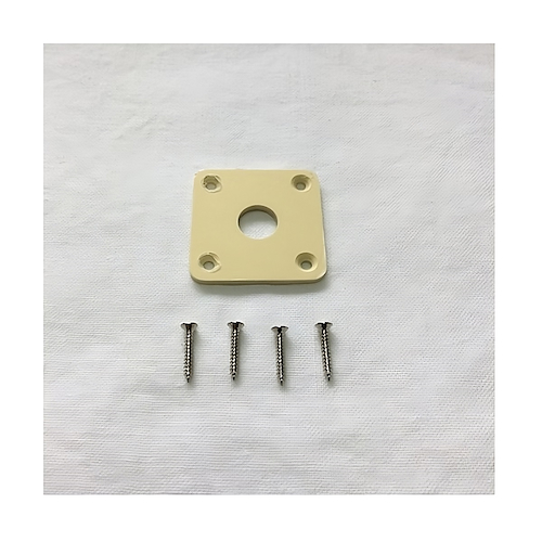 DS PARTS DS-A188 Porta Jack Jackplate estilo Les Paul® / Plástico / Crema