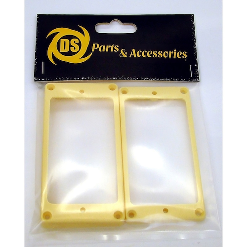 DS PARTS DS-A2 Set de Marcos Plásticos para Humbucker - Base Plana/Crema