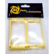 DS PARTS DS-A2 Set de Marcos Plásticos para Humbucker - Base Plana/Crema