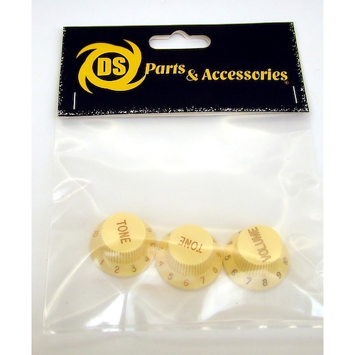 DS PARTS DS-A39 Set de Perillas en Color Crema para Stratocaster® /1 Volumen