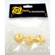 DS PARTS DS-A39 Set de Perillas en Color Crema para Stratocaster® /1 Volumen
