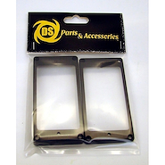 DS PARTS DS-A3 Set de Marcos Plásticos para Humbucker - Base Curva/Negro