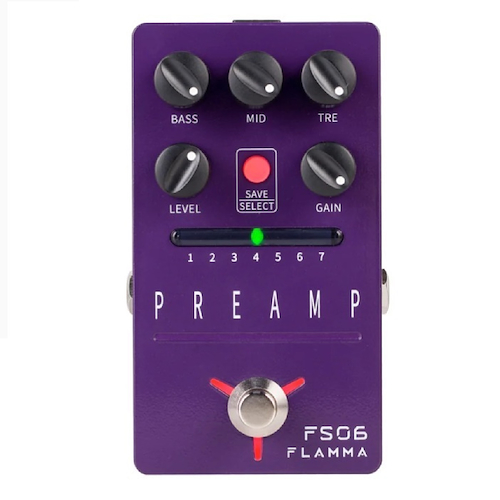 FLAMMA FS06 Pedal Preamplificador 7 Modelos de 2 canales + Cab Sim
