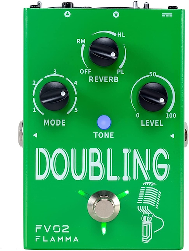 FLAMMA FV02 DOUBLING Vocal Effects Pedal  Duplica señal en Octava + Reverb