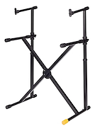 HERCULES KS210B El soporte para teclado HERCULES Double X KS210B incluye un