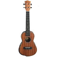HOFFMANN KU-CONCIERTO Ukelele concierto Mahogany natural con funda acolchada.