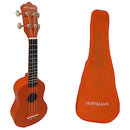 HOFFMANN KU-OM Ukelele soprano con funda. Naranja Mate