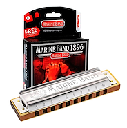 HOHNER M1896066 ARMONICA MARINE BAND CLASSIC DIATONICA 20V - MADERA - F