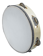 KNIGHT JB910H Pandereta | 10”,| 25cm| Con parche | Madera | 8 pares de son