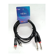 KWC 9009 NEON (2) RCA (Inicial) - (2)  PL MONO 6,5 mm (Inicial) X 1,5 MTS