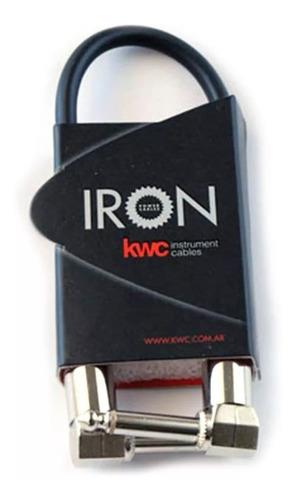 KWC 290 IRON Cable Standard 6 mm. Plug 1/4 - Plug 1/4 Angulares x 25 cm