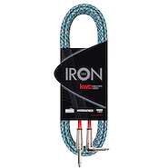 KWC 223 CE IRON Cable Plug 1/4 - Plug 1/4 Mallado Ang. x 6 mts. - Verde/Lila