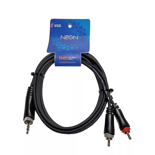 KWC 9000 NEON (2) RCA - (1) MINI PLUG STEREO 3,5 mm X 1.5 mtrs.