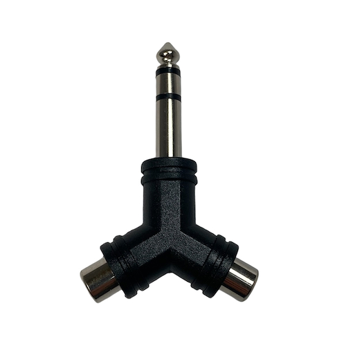 KWC 9319 NEON Adaptador 2 RCA Plug Hembra a Plug Macho 6,3 mm Stereo