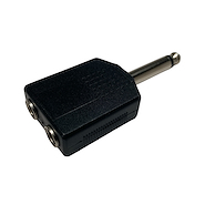 KWC 9312 NEON Adaptador 2 Plugs Hembra Mono 6,3  mm a Plug Macho 6,3 mm Mo