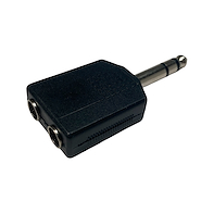 KWC 9313 NEON Adaptador 2 Plugs Hembra Stereo 6,3  mm a Plug Macho 6,3 mm