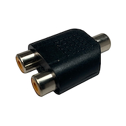 KWC 9316 NEON Adaptador 2 RCA Plug Hembra a Plug RCA Hembra
