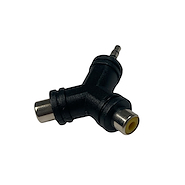 KWC 9320 NEON Adaptador 2 RCA Plug Hembra a Plug Macho 3,5 mm Stereo