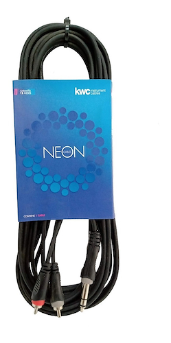 KWC 9019 NEON (2) RCA (Inicial) - (1)  PL STEREO 6,5 mm (Inicial) X 6 MTS