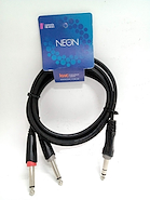 KWC 9006 NEON (1) PLUG STEREO  - (2)  PLULG MONO 1,5 mtrs.