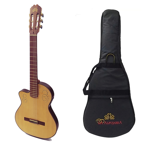 LA ALPUJARRA 300KINKZFLA Guitarra Clasica para zurdo. Fishman + Funda Original