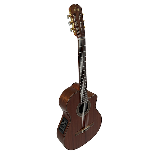 LA ALPUJARRA MARAFIX GUITARRA MODELO MARA TAPA CAOBA CON CORTE CON ECUALIZADOR