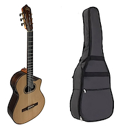 LA ALPUJARRA 100KPSY+F Guitarra Clasica. Fishman Presys. Corte. Funda