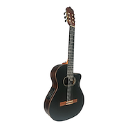 LA ALPUJARRA 100KFIXNM GUITARRA MODELO 100 CON CORTE Y BOCA OVALADA TAPA NEGRA MATE