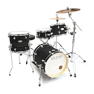 LEGEND Traveler Black Ash Bateria 4 / Medidas: BD 16"x16" - SD 12"x6,5" - TT 10"x8" -